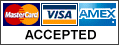 Visa, Mastercard & American Express Accepted